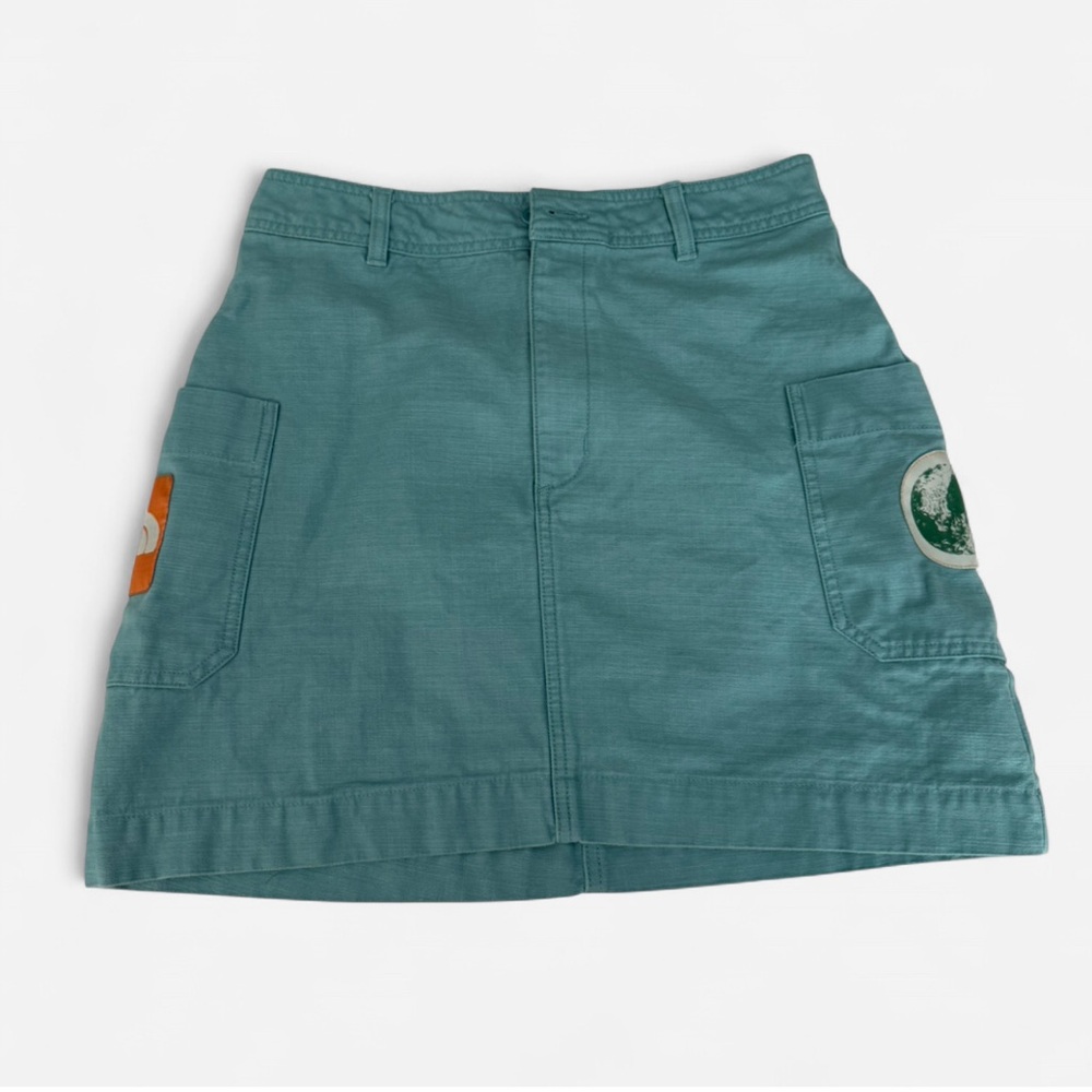 The North Face Teal A-Line Skirt with Patches